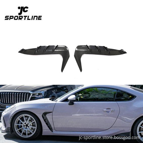 Carbon Fiber Side Fender Vent Trims for Toyota/Subaru GR86/BRZ 2022-2023